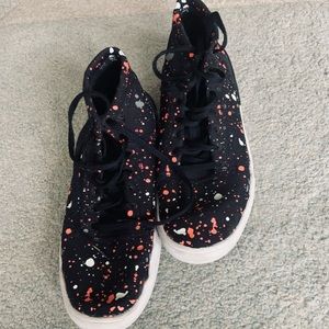 Under Armour Pink Splattered Black High Tops